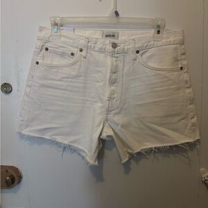 Agolde Cream Jean Shorts